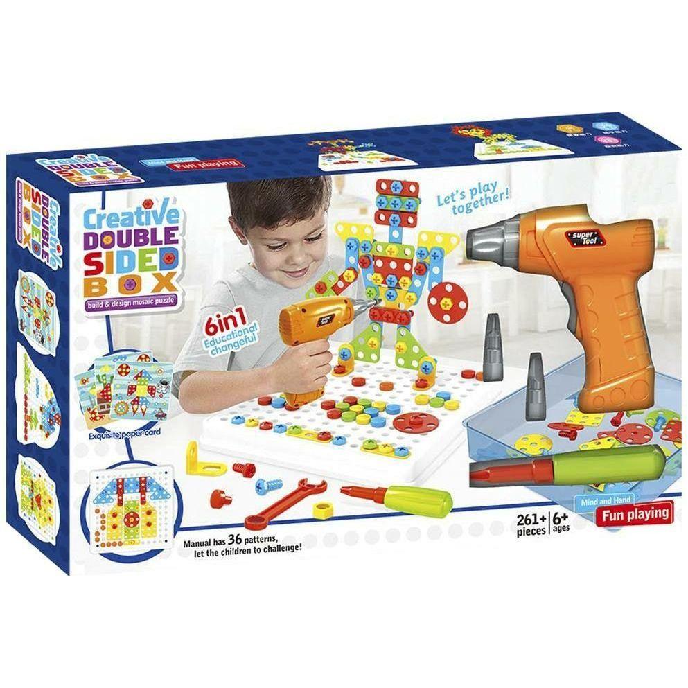 Creative Double Sided 6 In 1 Box 36 Patterns Puzzle 261 Pieces - BumbleToys - 5-7 Years, Boys, Building Sets & Blocks, Toy Land Creative Double Sided 6 In 1 Box 36 Patterns Puzzle 261 Pieces - BumbleToys - 5-7 Years, Boys, Building Sets & Blocks, Toy Land